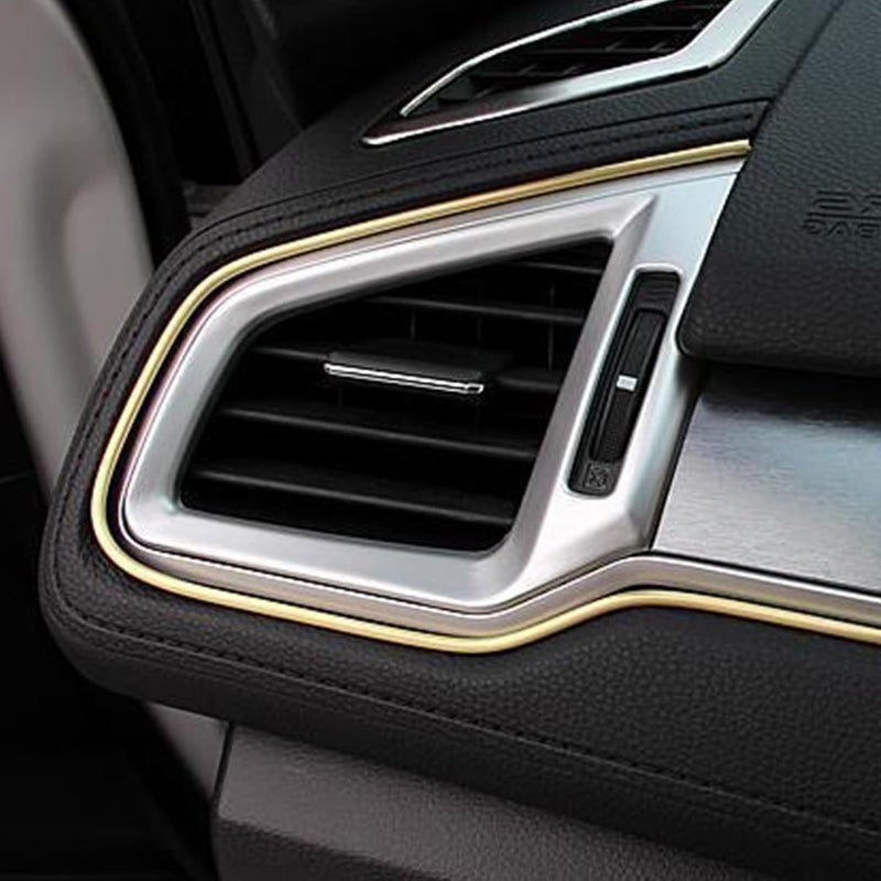 Jitrendo 33 Ft Car Interior Moulding Trim Strips Universal Auto Gap Fillers Including Installing Tool Car Electroplating Decoration Styling Door Dashboard Flexible Strip (Golden) - Image 5